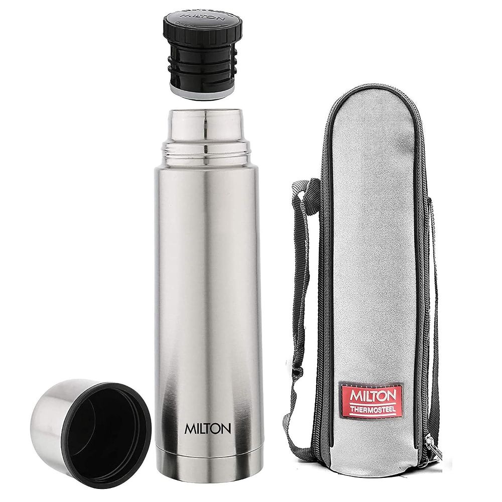 Milton Vacuum Flasks Thermosteel 750 ml, With Plain Lid ml, Steel Plain