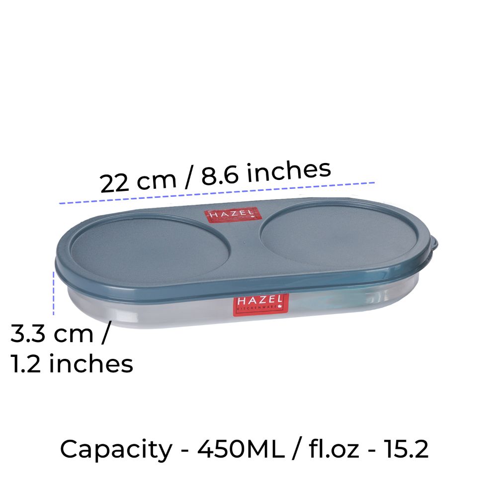 HAZEL Stainless Steel Oval Shape Container Roti box with Airtight Lid | Chapati Container for Tiffin Box & Kitchen | Chapati, Roti & Puri Dabba