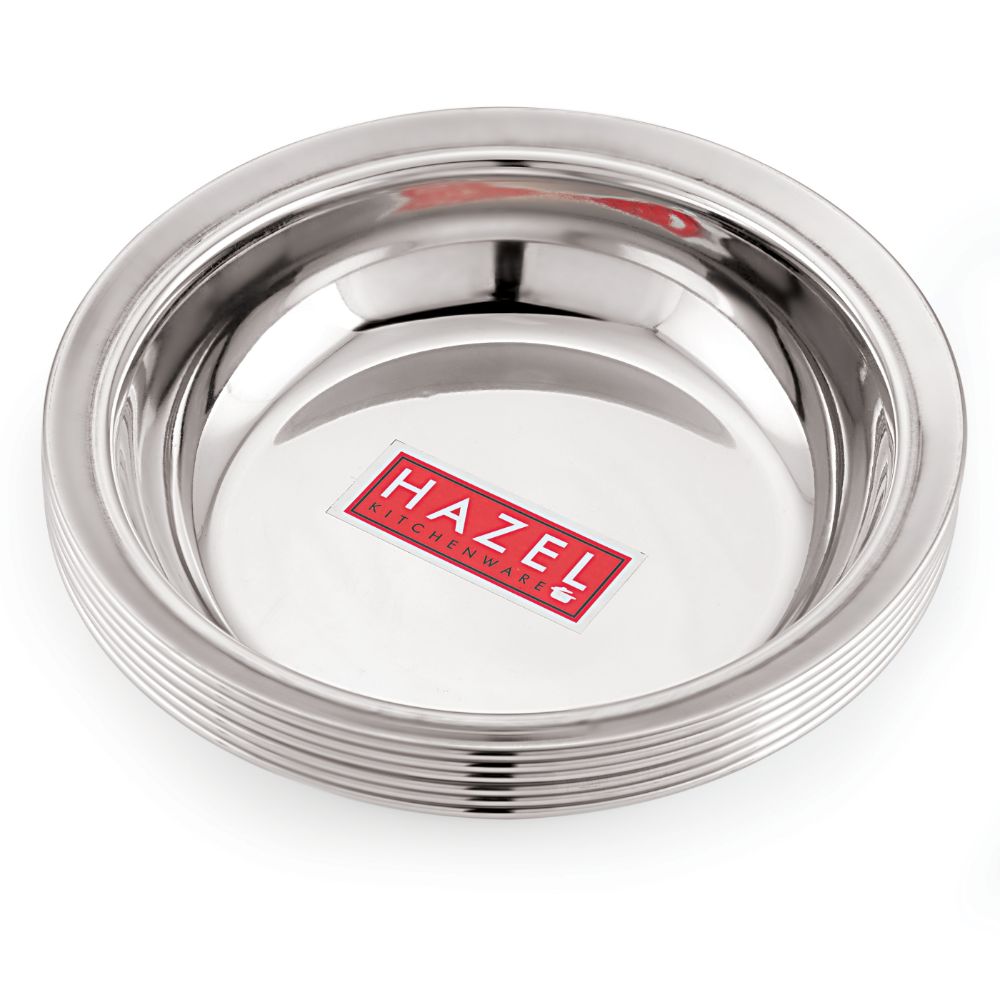 HAZEL Steel Dahi wada Mixing Bowl Set of 6 19 cm X 4.5 cm 600 ml