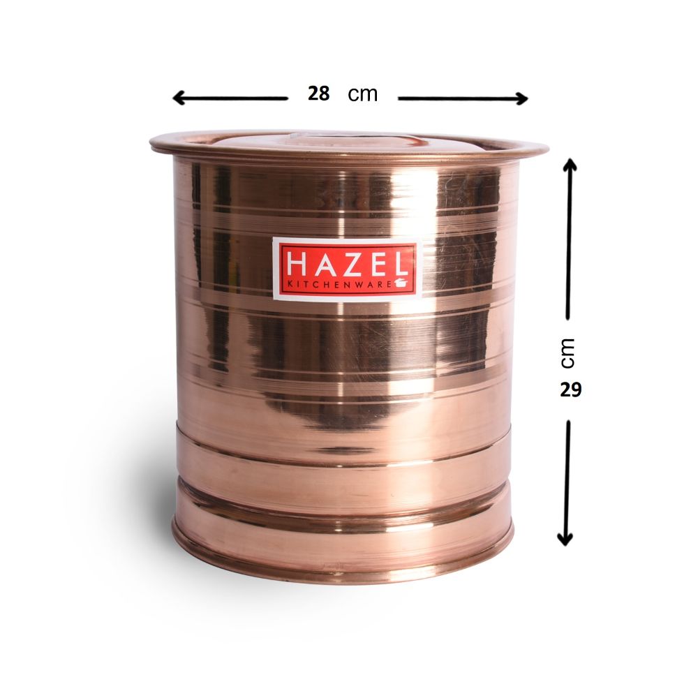 HAZEL Copper Water Storage Tank Pawali, 12 Litres