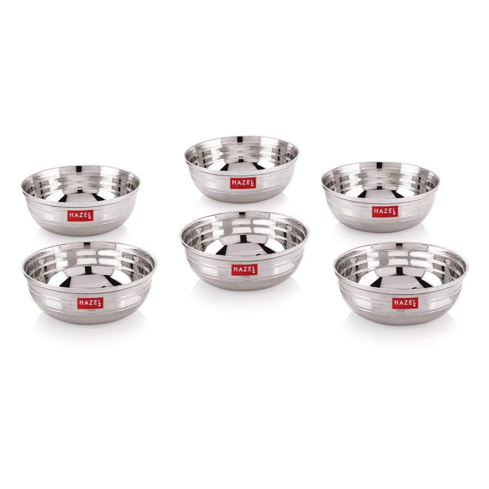 HAZEL Steel Vatti / Bowl - 6 Pcs Set - Small - M Vatti S10