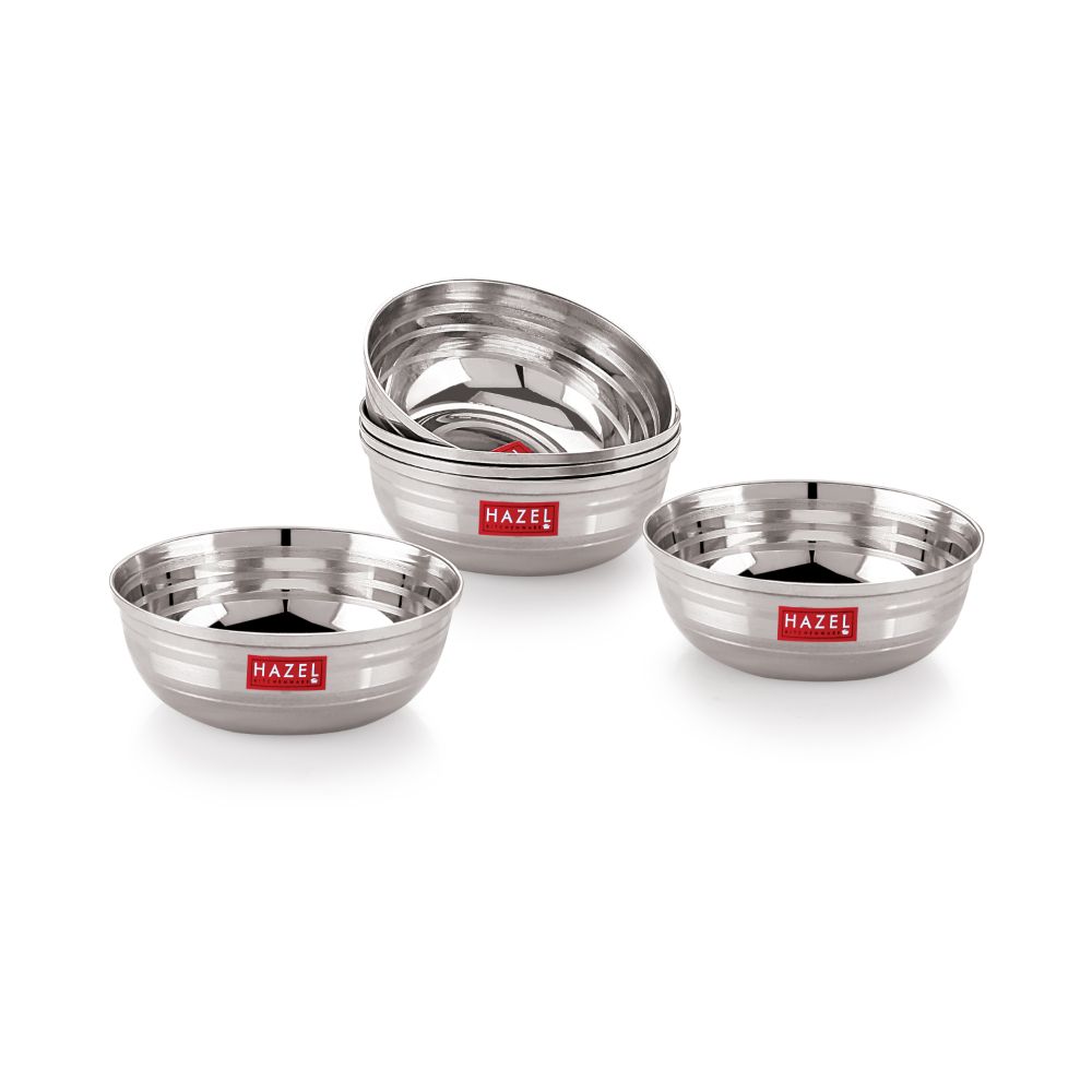 HAZEL Steel Vatti / Bowl - 6 Pcs Set - Small - M Vatti S10