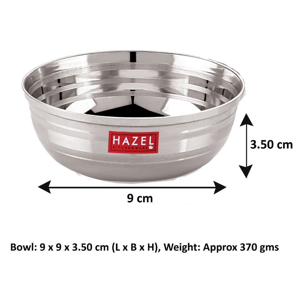 HAZEL Steel Vatti / Bowl - 6 Pcs Set - Small - M Vatti S10