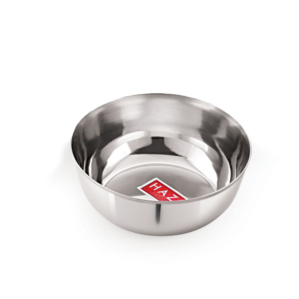 HAZEL Stainless Steel Serving Bowl | Steel Bowls For Soup, Salad, Ramen, Cereal | Steel Vati 600 ML