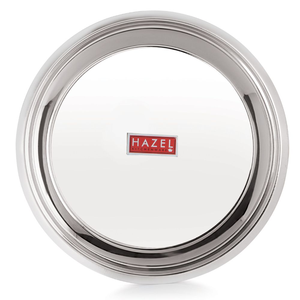 HAZE Stainless Streel Parat for Kitchen | Metal Atta Parat for Dough Flour Kneading