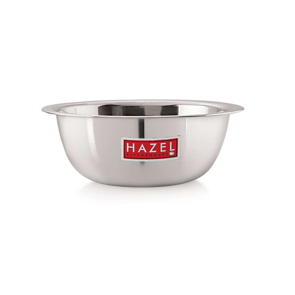 HAZEL Stainless Steel Mixing Bowl | Mixing Bowl for Cake Batter | Kitchen and Baking Accessories Items, 1100 ML