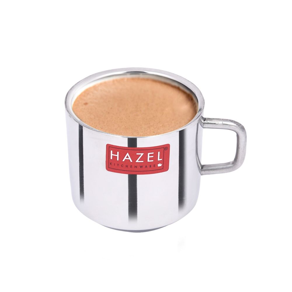 HAZEL Stainless Steel Green Tea Coffee Small Sobar Cup, 1 Pc, 100 ml