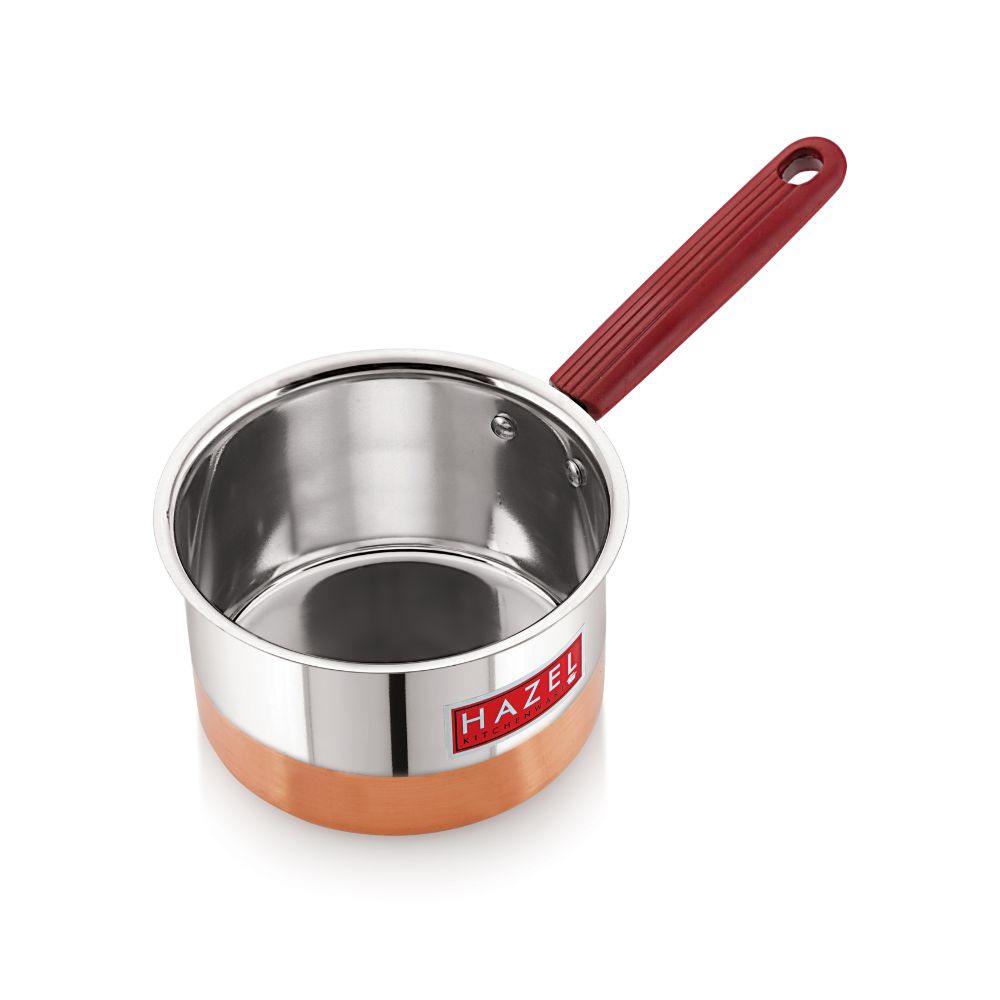 HAZEL Stainless Steel Patila with Lid | Bhagona for boiling