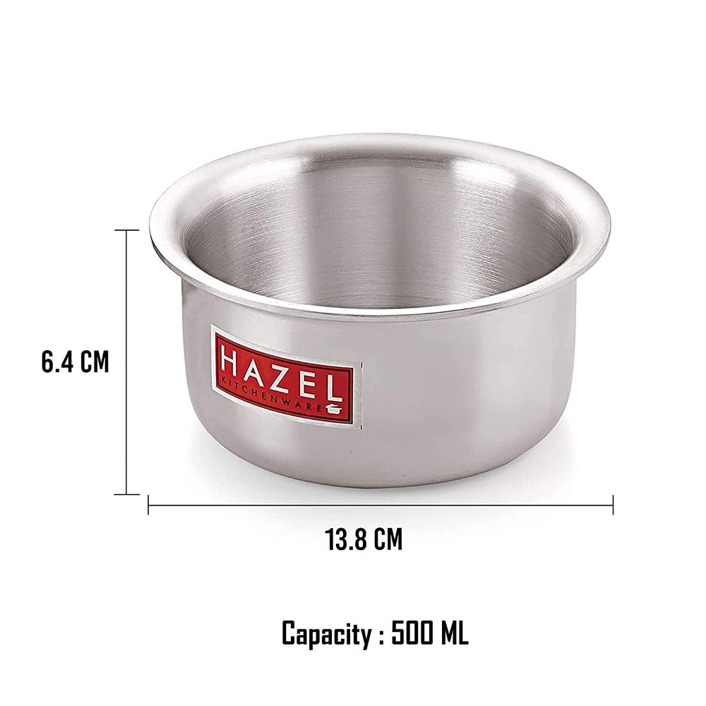 HAZEL Aluminium Tope Pot, 1400ml, 1 Piece (Silver)