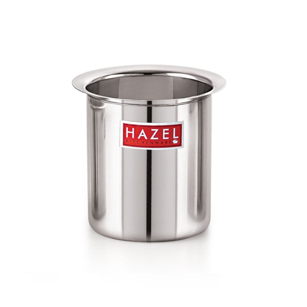 HAZEL Steel Milk Pot Set of 5 | Stainless Steel Milk Boiler Container | Milk Boiling Vessel Gunj for Kitchen, 5 Pc Set, 0.8 litres to 2.8 litres