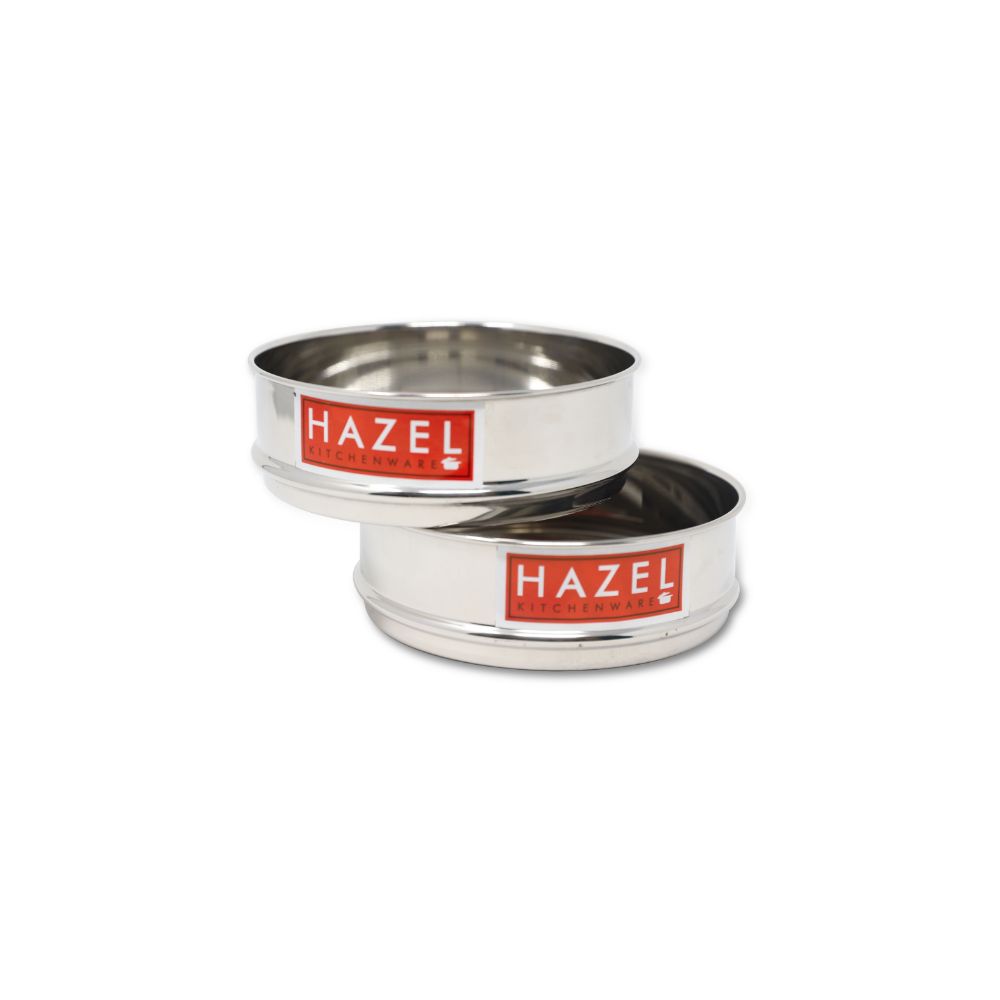 HAZEL Stainless Steel Cooker Dabba | Round Flat Dabba for Cooker set of 2