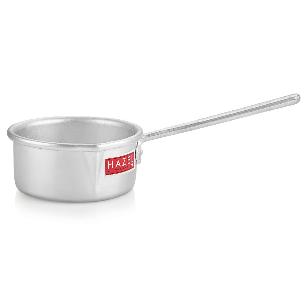 HAZEL Aluminium Milk Tea Pan Pot Sauce Pan Premium 14 Gauge Hotelware Saucepan, 9 cm, 2100 ML