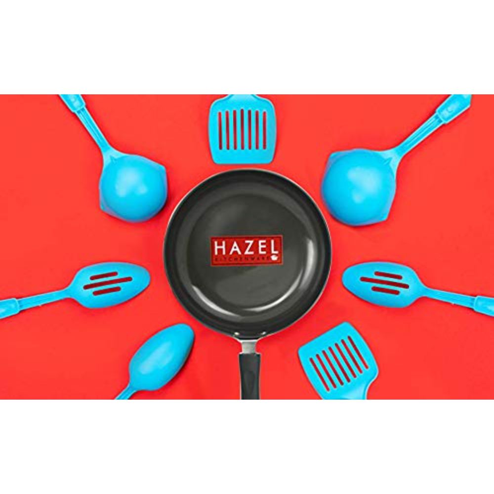 HAZEL Hard Anodised Frying Pan 3 mm Aluminium Anodized Fry Pan, 21.6 cm, 1800 ML