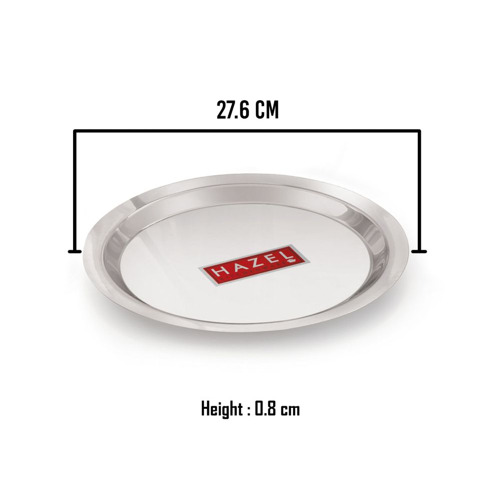 HAZEL Stainless Steel Lid Tope Cover Plates Ciba For Kadhai Vessels Pot Tope, 27.6 cm