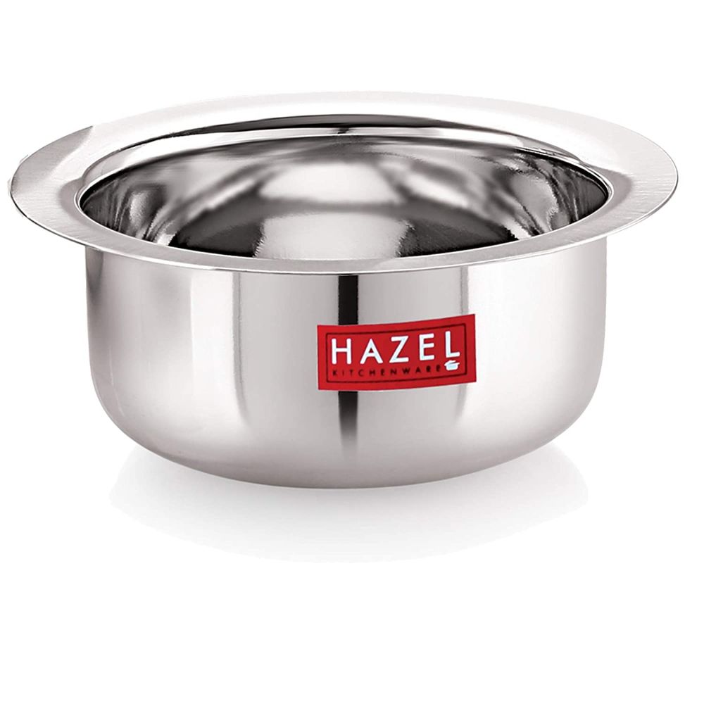 Hazel Utensils Set For Kitchen By Hazel I Steel Handi With Round Bottom, Set Of 3, 300 Ml, 500 Ml & 800 Ml I Boiling Vessels, Multipurpose Steel Bhagona