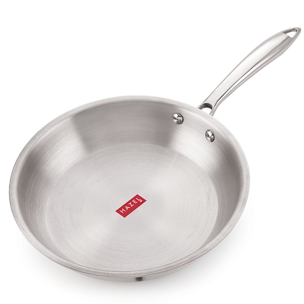 HAZEL Triply Stainless Steel Induction Bottom Fry Pan, 1.8 Litre, 24 cm