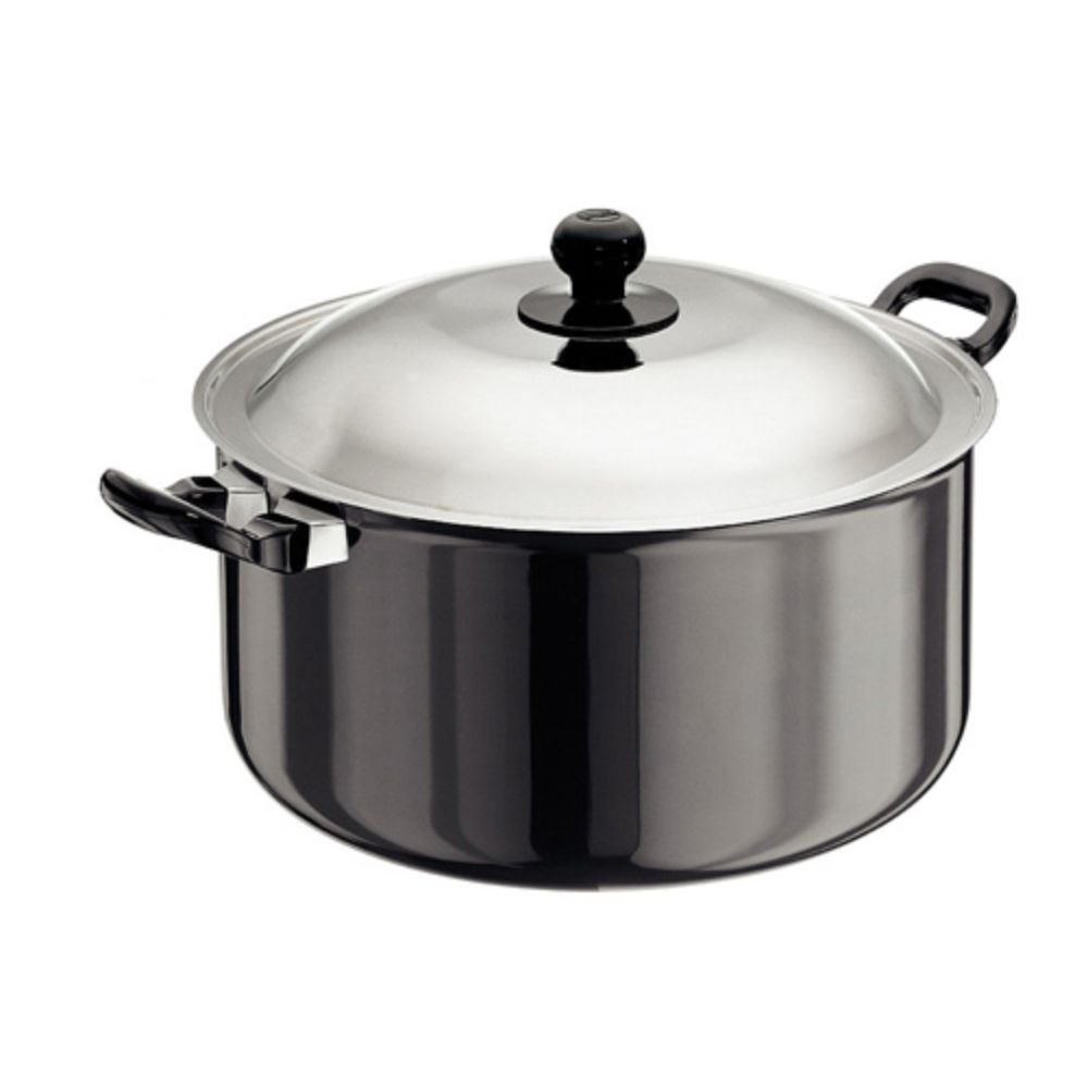 Hawkins Futura Hard Anodised Cook-n-Serve Stewpot 8.5 L, 28 cm, 4.06 mm, Aluminium, Black