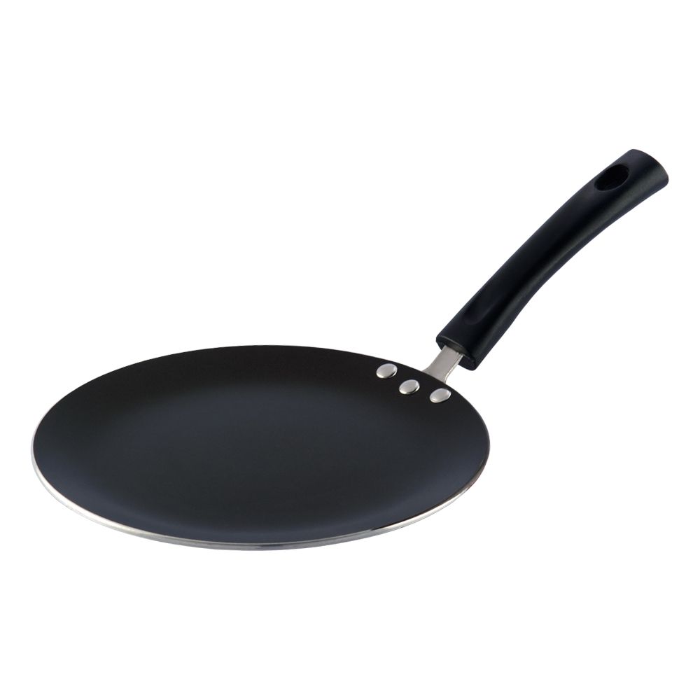 Vinod Cookware Zest 4mm Aluminium Non Stick Induction Friendly Concave Tawa, 24cm