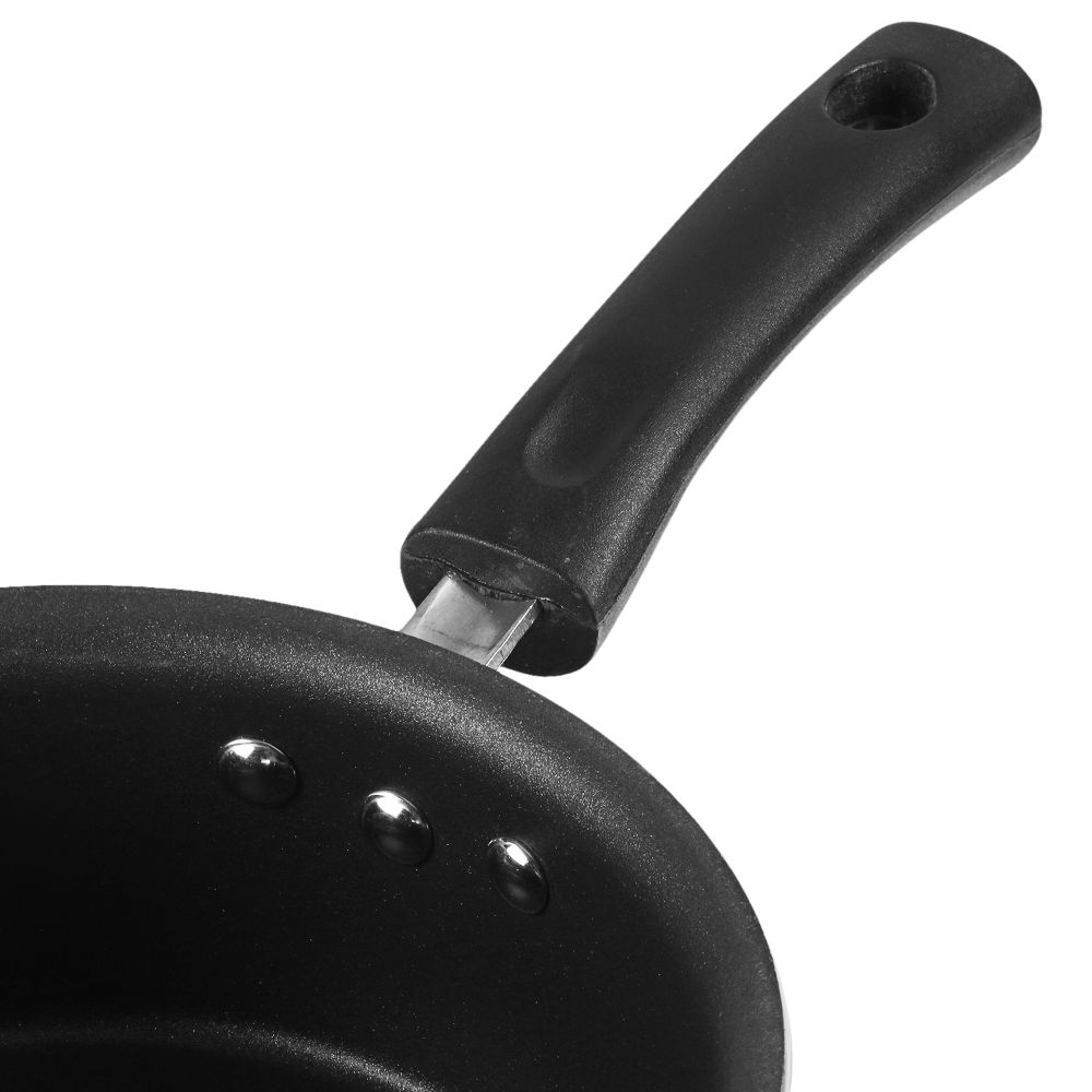 Vinod Aluminium Zest Inducto Non Stick Sauce Pan with Glass Lid - 16cm, 1.6 Litre, 3 mm/Triple Layer, Bakelite Handle, Toxin Free/Induction and Gas Base - Red (2 Year Warranty)