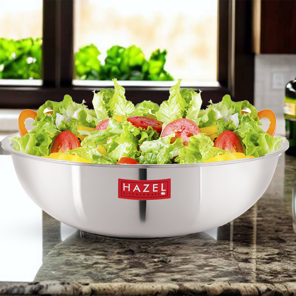 HAZEL Triply Stainless Steel Induction Bottom Tasra, 1.2 Litre, 18.5 cm