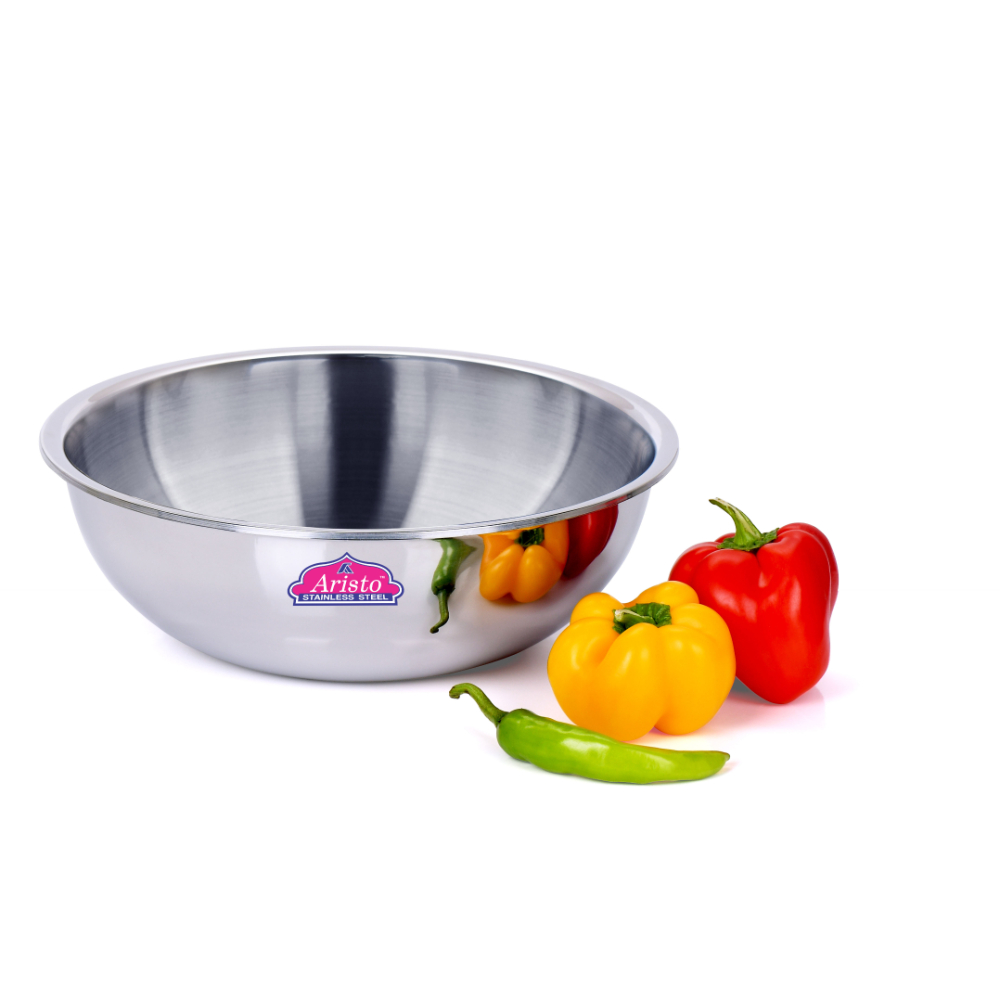 Aristo Triply Induction Friendly Tasra With Stainless Steel Lid, Silver, 18.5 cm, 1.2 Litre