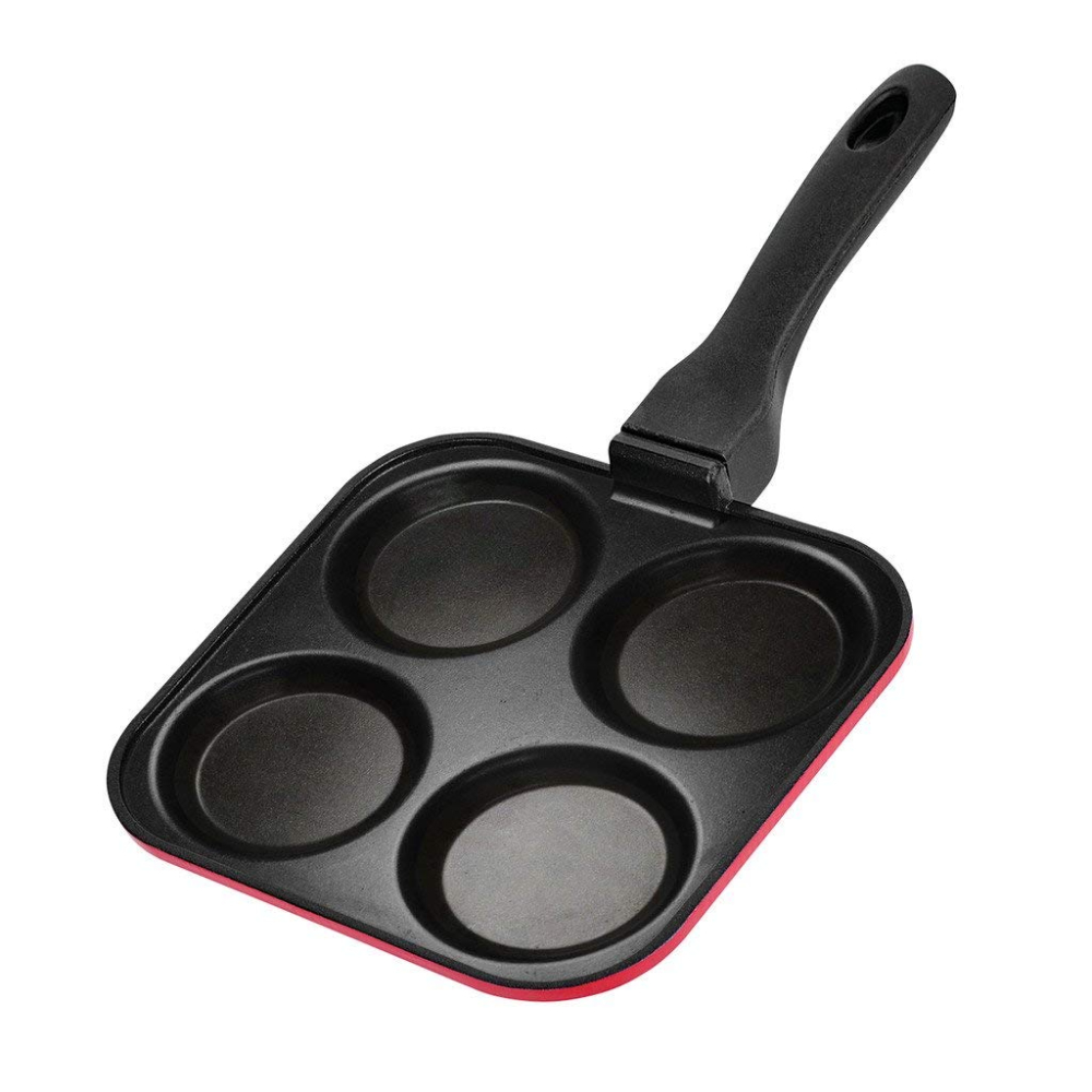 Aristo Non-stick Mini Uttapam 4 Cavity, 3mm, Diameter: 8 per cup cm, Aluminium, Maroon