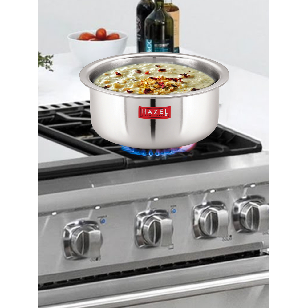 HAZEL Triply Stainless Steel Induction Bottom Tope, 2.3 Litre, 18.5 cm