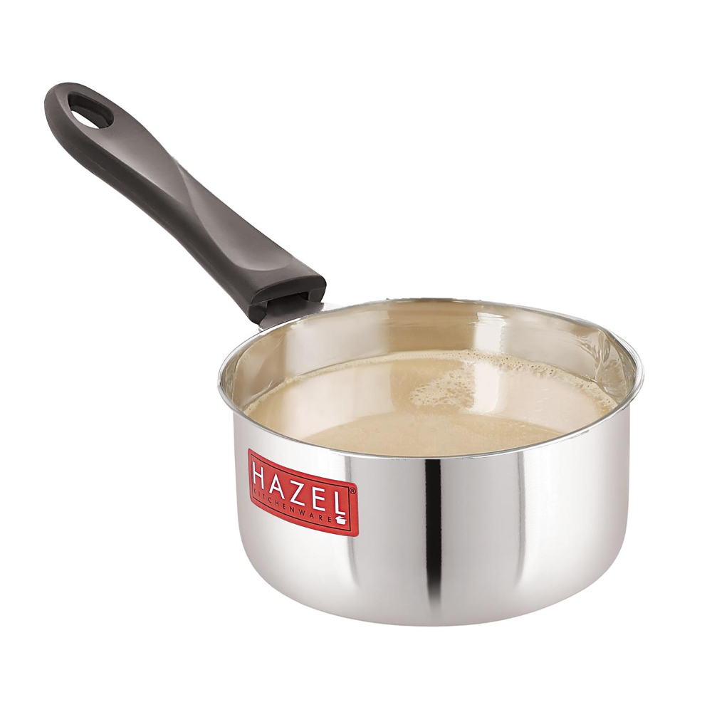 HAZEL Stainless Steel Saucepan for Tea with Handle | Pan for Boiling Tea and milk, 750 ML