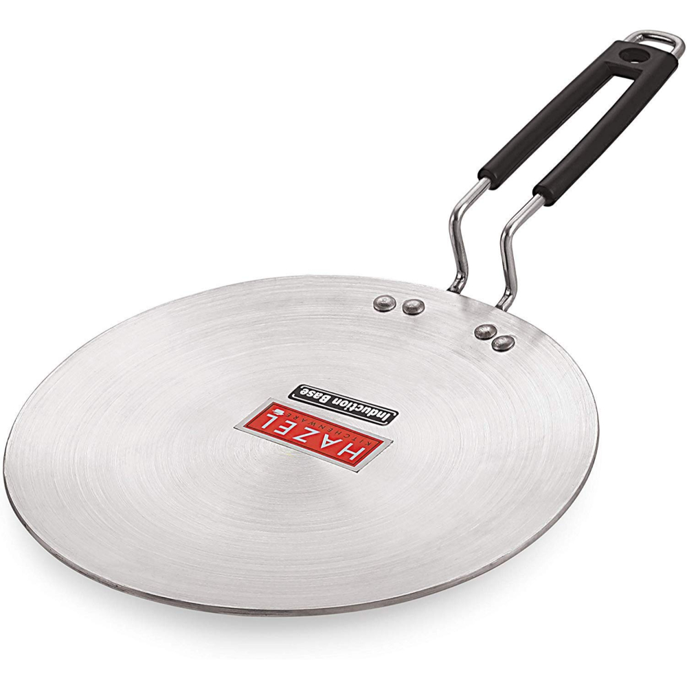 HAZEL 4mm Aluminium Induction Base Chapati Roti Tawa, 30 cm, Silver.