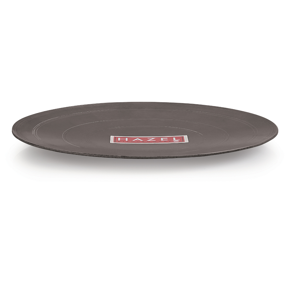 HAZEL Iron Tawa Without Handle For Dosa Roti Chapati Amboli Traditional Loha/Lokhand Tawa Flat Pan, 22 cm