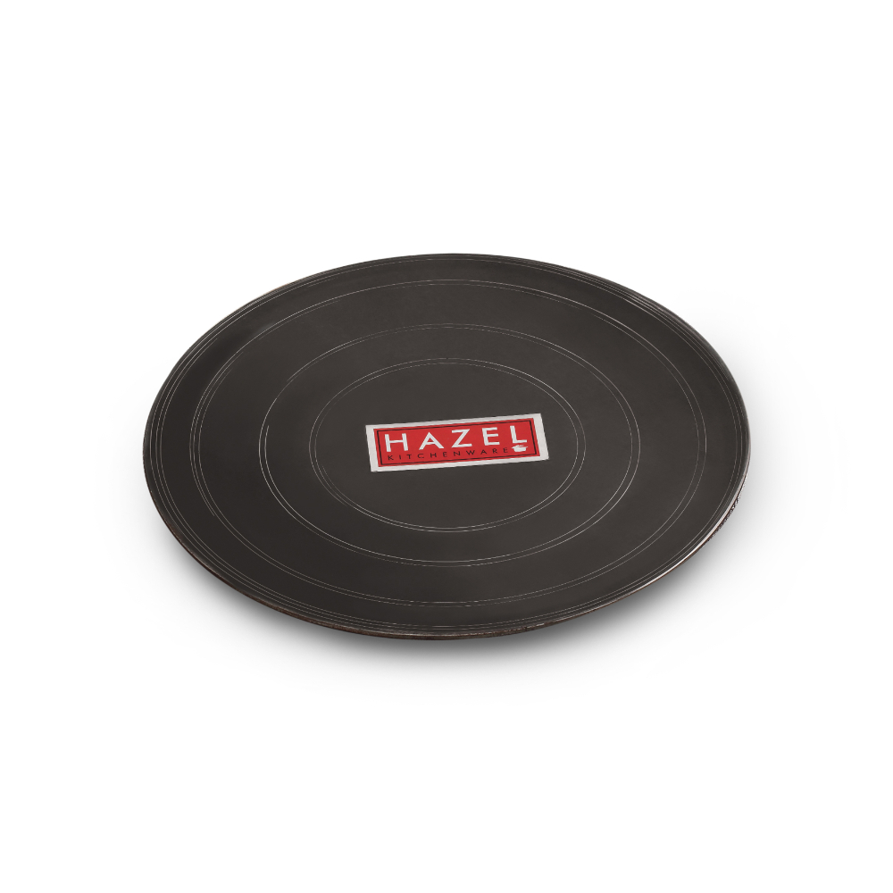 HAZEL Iron Tawa Without Handle For Dosa Roti Chapati Amboli Traditional Loha/Lokhand Tawa Flat Pan, 22 cm