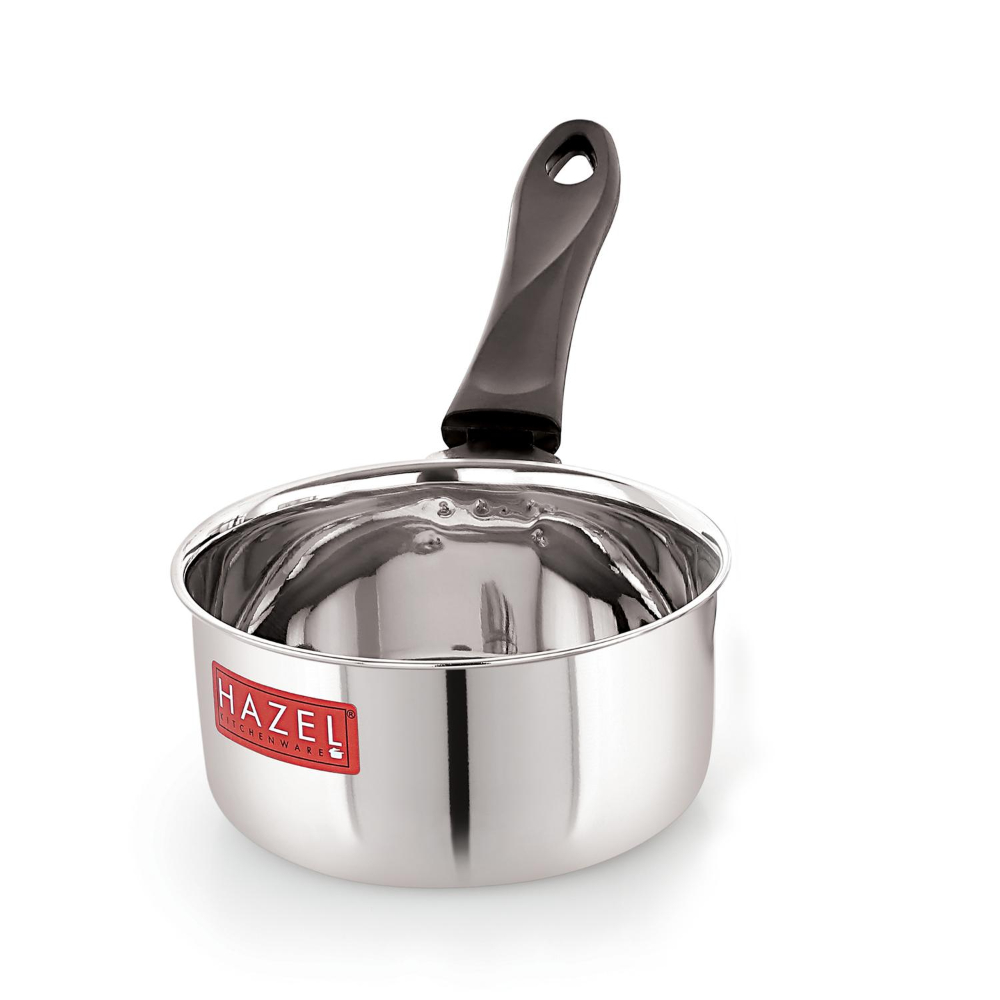 HAZEL Stainless Steel Saucepan for Tea with Handle | Pan for Boiling Tea and milk, 750 ML