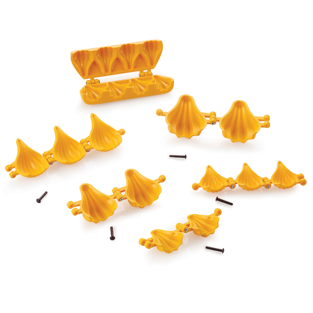 DS Plastic Modak Mould Sancha Sacha Patti Strip and 5 Different Size Modak Moulds For Chocolate and Mithai