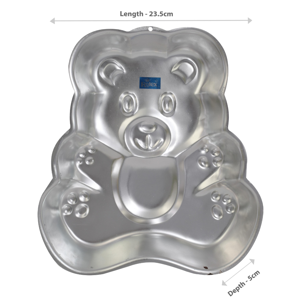 Rolex Aluminium Cake Mould Pans Teddy bear 1 Kg. Cake