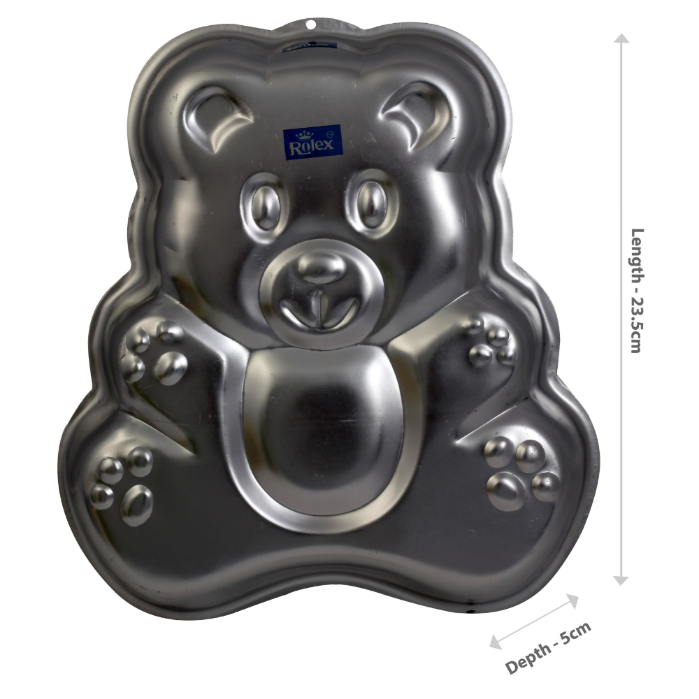 Rolex Aluminium Cake Mould Pans Teddy bear 1 Kg. Cake