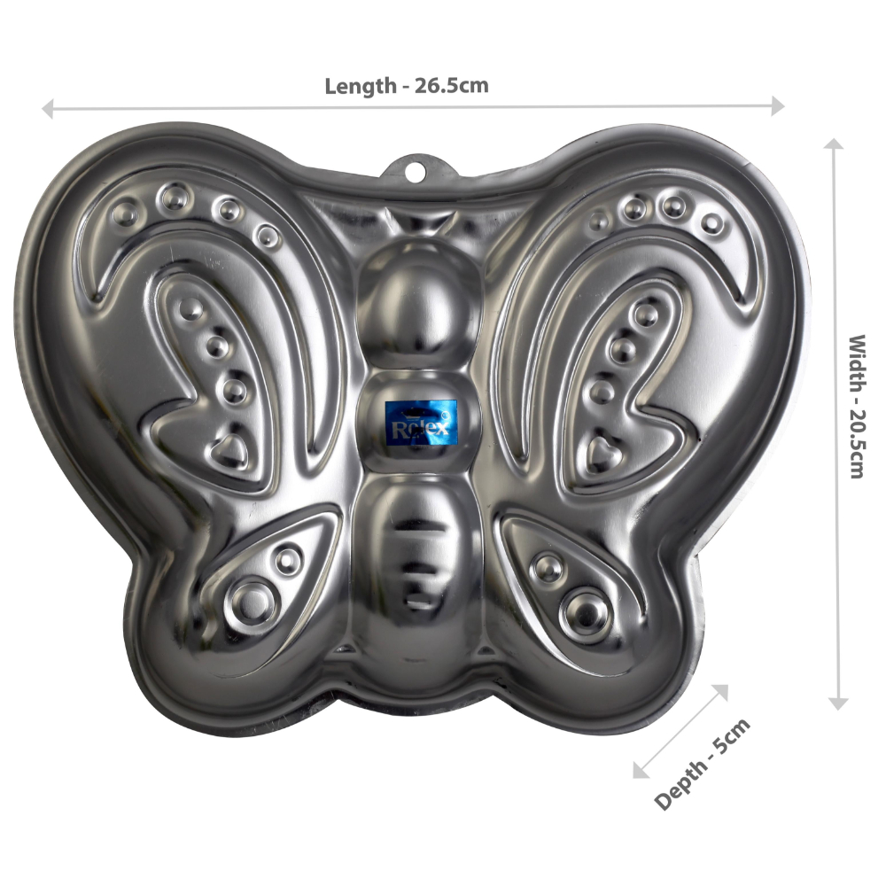 Rolex Aluminium Cake Mould Pans Butterfly 1 Kg. Cake