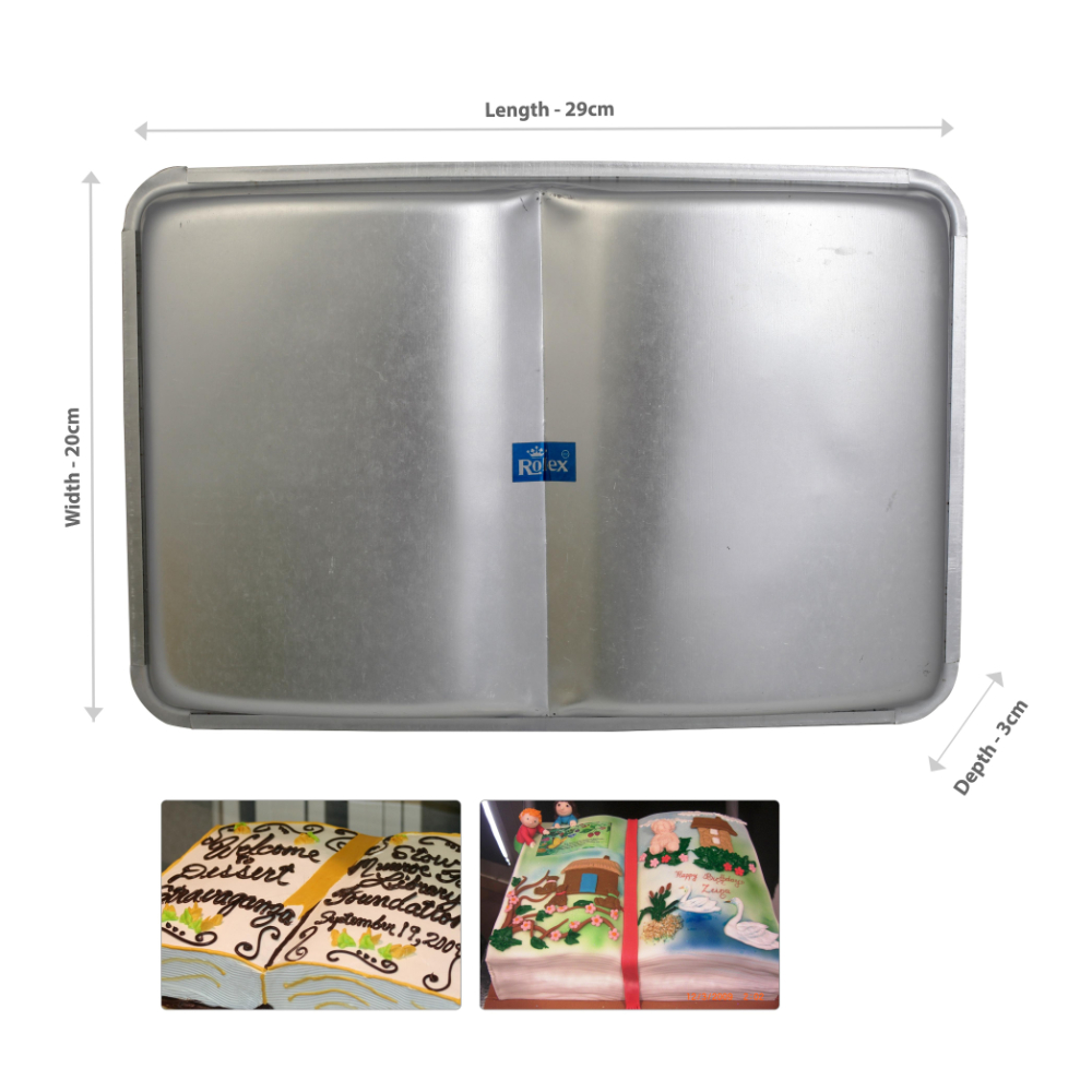 Rolex Aluminium Cake Mould Pans Open Book 1 Kg. Cake