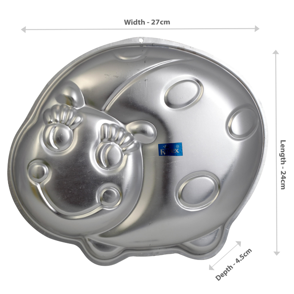 Rolex Aluminium Cake Mould Pans Beetle 1 Kg. Cake