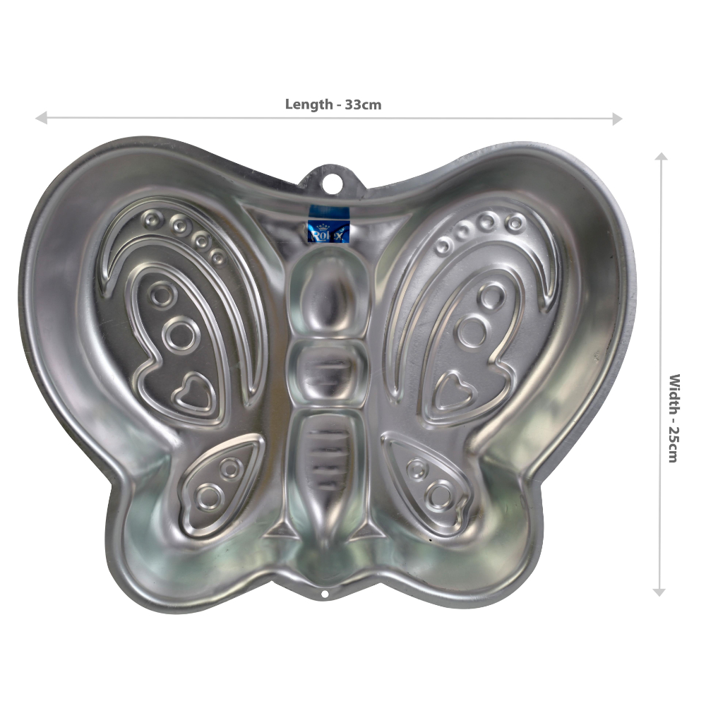 Rolex Aluminium Cake Mould Pans Butterfly Big 1.5 - 2 Kg. Cake