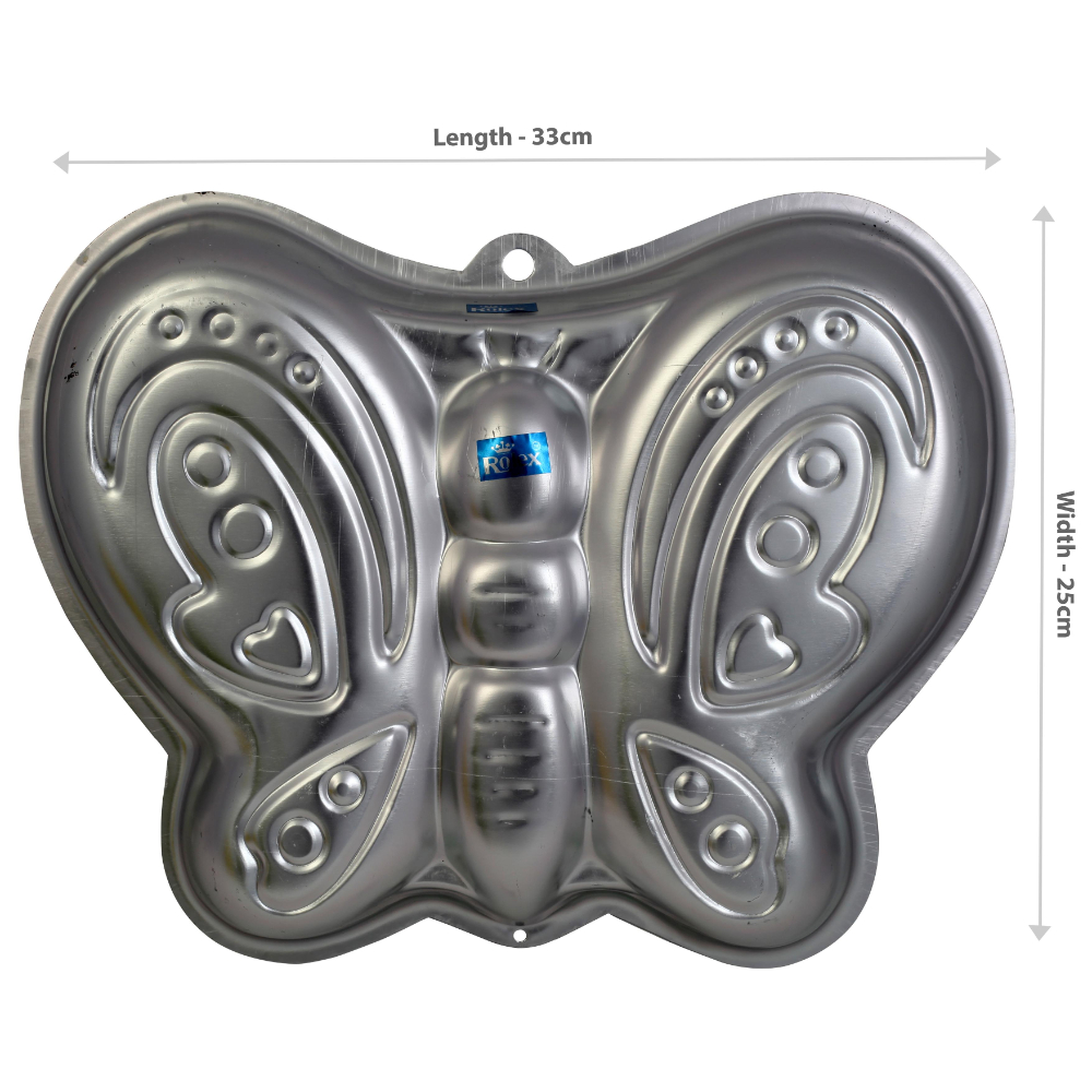 Rolex Aluminium Cake Mould Pans Butterfly Big 1.5 - 2 Kg. Cake