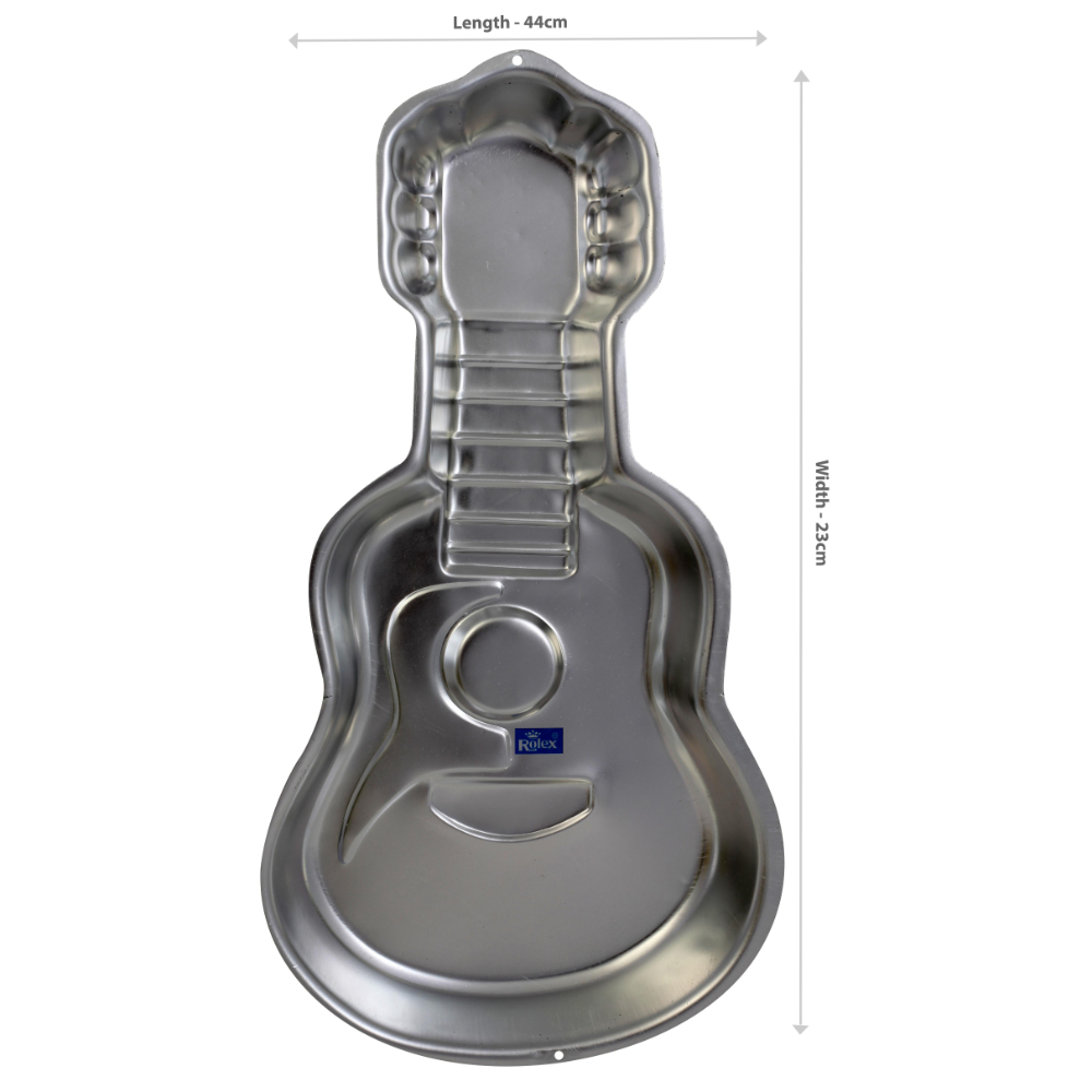 Rolex Aluminium Cake Mould Pans Guitar Big 1.5 - 2 Kg. Cake