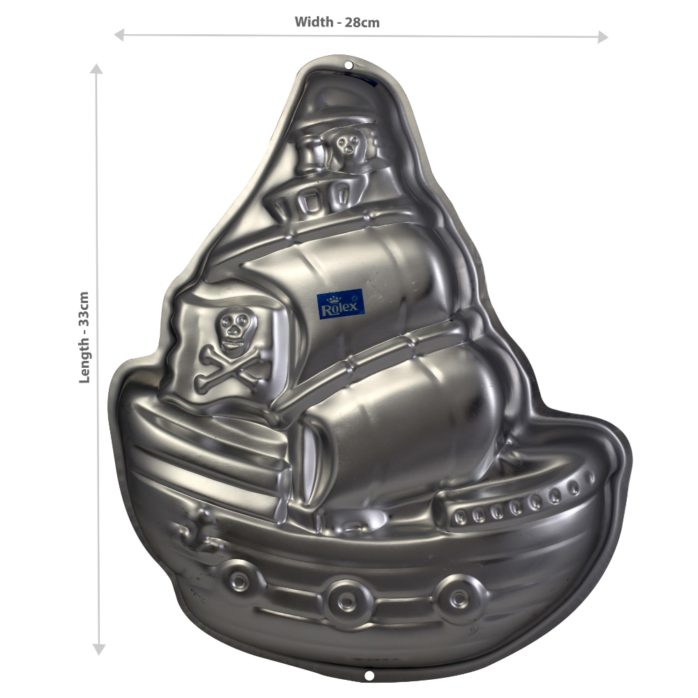 Rolex Aluminium Cake Mould Pans Pirate Ship Big 1.5 - 2 Kg. Cake