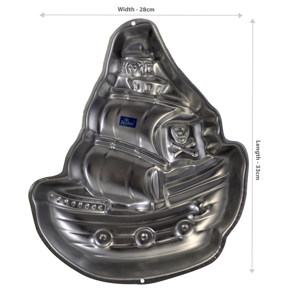 Rolex Aluminium Cake Mould Pans Pirate Ship Big 1.5 - 2 Kg. Cake