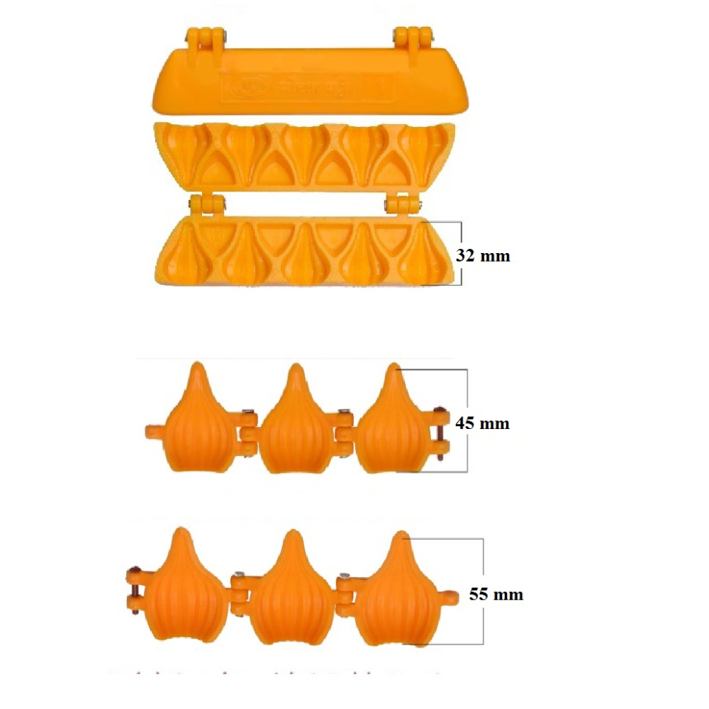 DS Ganpati Modak Sweet Mithai Chocolate Sancha Mould Combo with Strip Mould, Plastic