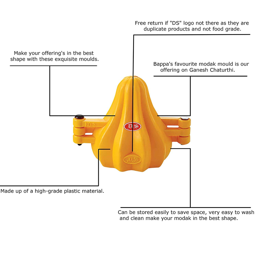 DS Karanji Modak Jumbo Kachor and Samosa Sancha Mould, Plastic