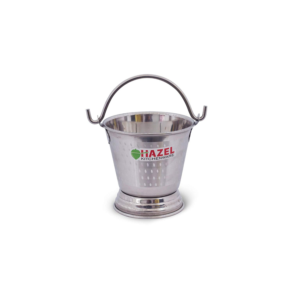 HAZEL Food Curry Dal Serving Stainless Steel Bucket (500 ml), Silver