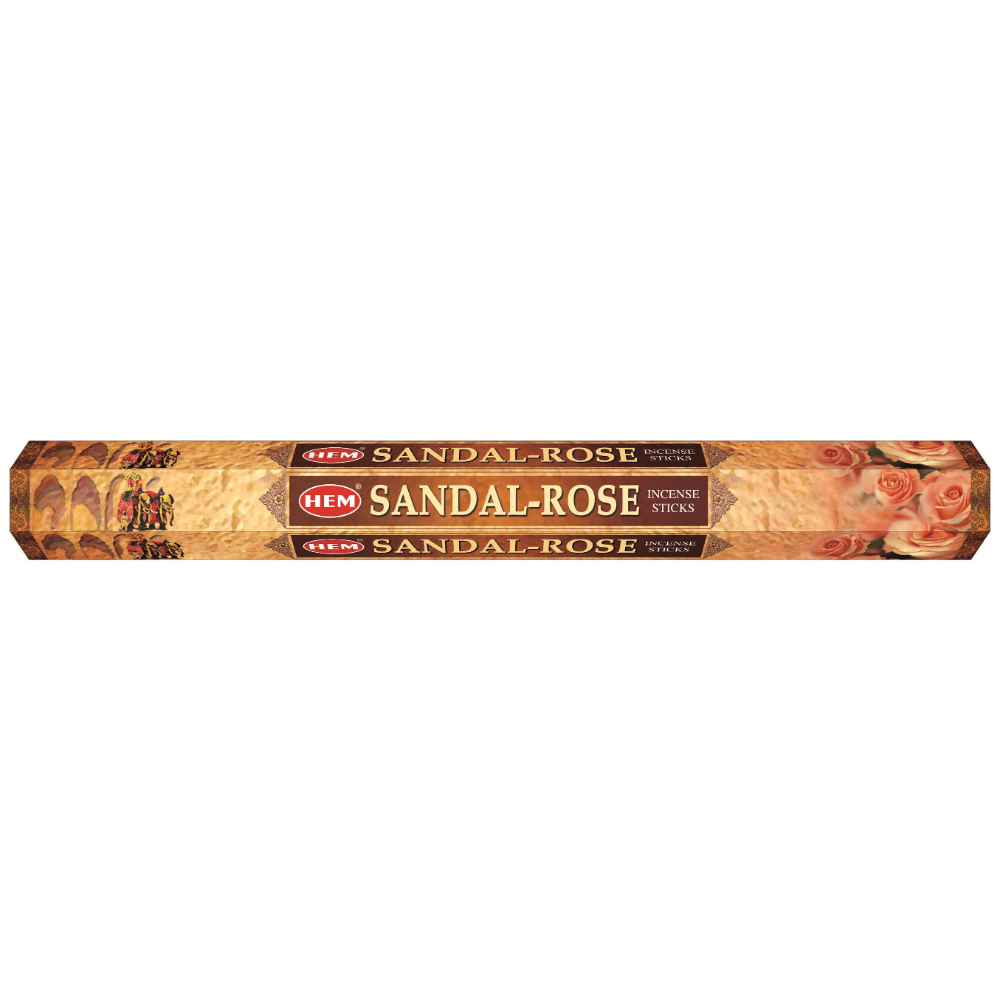 Hem Sandal Rose Incense Sticks(9.3 cm X 6.0 cm X 25.5cm, Black )