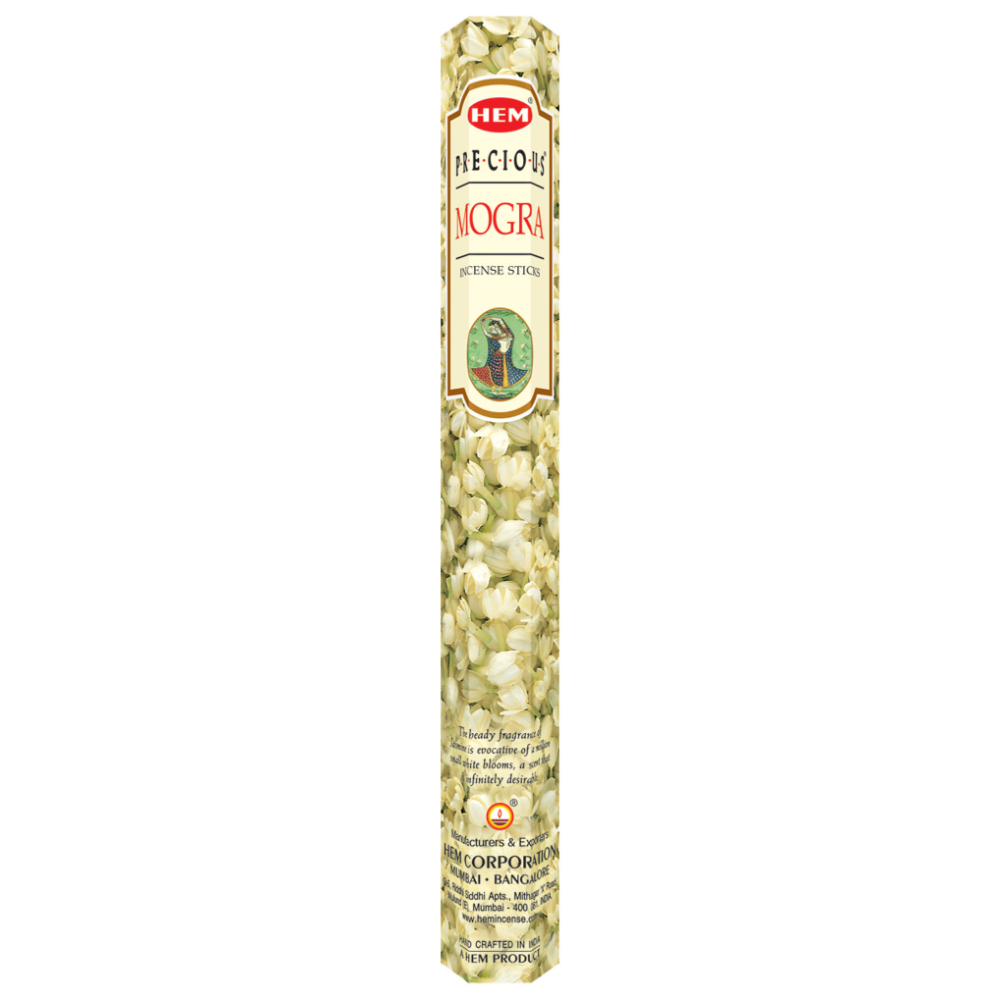 Hem Precious Mogra Incense Sticks(9.3 cm X 6.0 cm X 25.5cm, Black )