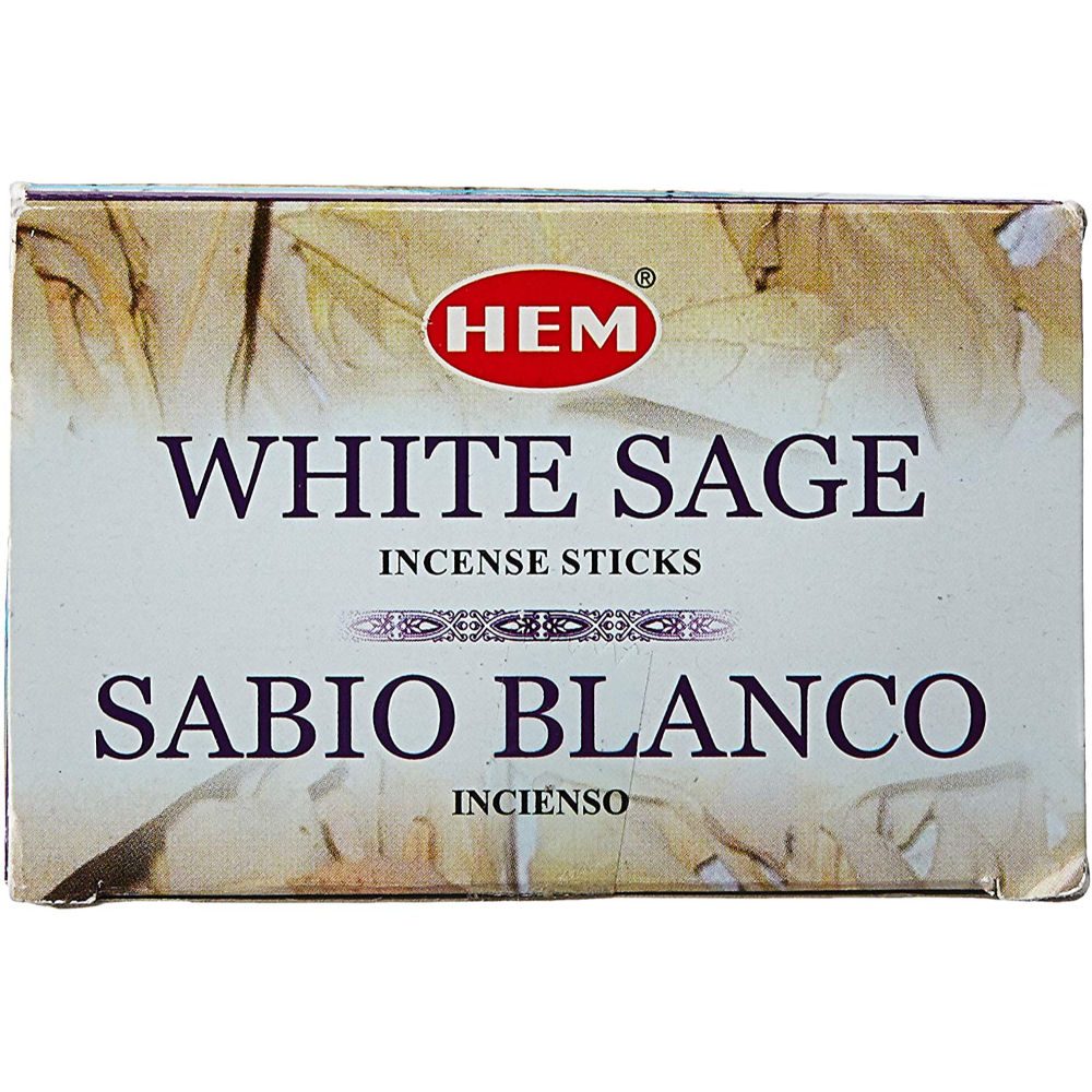 Hem White Sage Incense Sticks (9.3 cm X 6.0 cm X 25.5cm, Black)