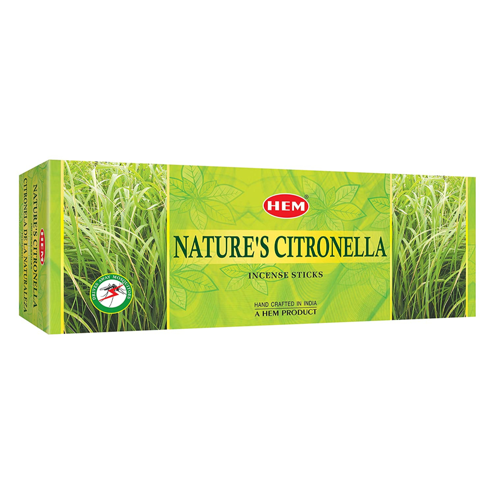 HEM Nature\'s Citronella Mosquito Repellent Garden Incense Sticks, 120 Agarbatti, 250 Grams